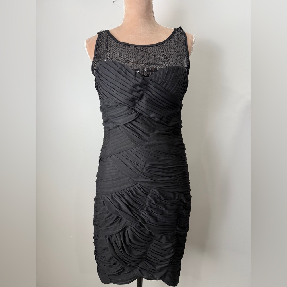 Scarlett Nite Black‎ Ruched Midi Dress